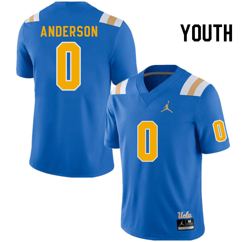 Youth #0 Jordan Anderson UCLA Bruins College Football Jerseys Stitched Sale-Royal - Click Image to Close